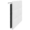Cabecero de cama acolchado cuero sintético blanco negro 120 cm 5