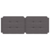 Cabecero de cama acolchado cuero sintético gris 140 cm 4