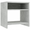 Mesita de noche madera contrachapada gris hormigón 40x30x40 cm 2