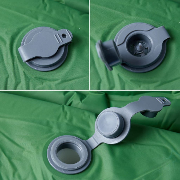 Colchón de camping autoinflable con almohada integrada verde M 4