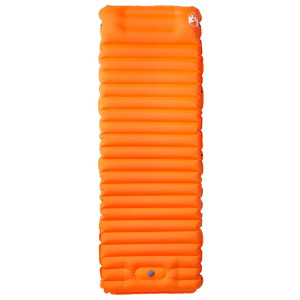 Colchón de camping autoinflable con almohada integrada naranja H