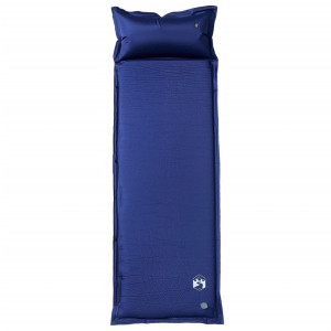 Colchón camping autoinflable con almohada integrada azul marino H