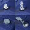 Colchón camping autoinflable con almohada integrada azul marino 4