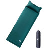 Colchón de camping autoinflable con almohada integrada verde 1