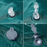 Colchón de camping autoinflable con almohada integrada verde 4