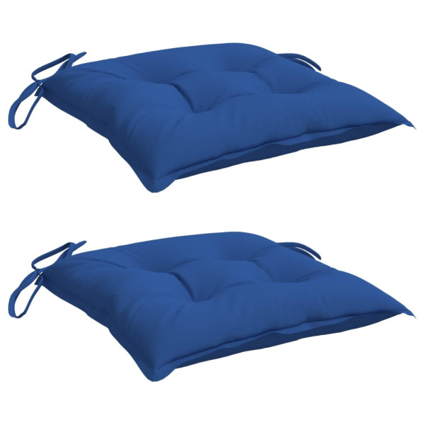 Almofadões de cadeira 2 pcs 40x40x7 cm tecido oxford azul M 3