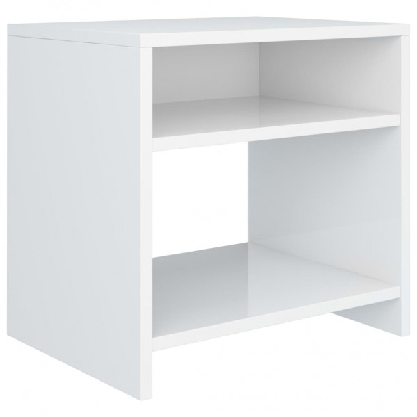 Mesitas de noche 2 uds madera contrachapada blanco 40x30x40 cm M 4