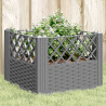 Jardinera con clavijas PP gris claro 43.5x43.5x43.5 cm 4
