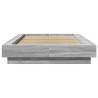 Estructura cama con luces LED madera gris Sonoma 90x190 cm 5