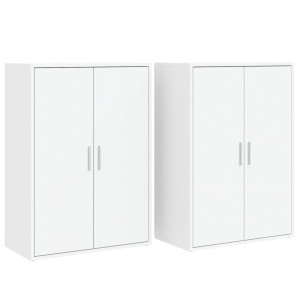 Aparadores 2 pcs 60x31x84 cm derivados de madeira branco H