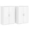 Aparadores 2 pcs 60x31x84 cm derivados de madeira branco 2