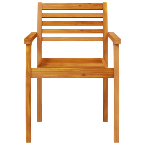 Sillas de jardín 8 uds madera maciza de acacia 59x55x85 cm M 5