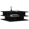 Mesa de centro madera de ingeniería negro 70x70x29 cm 4