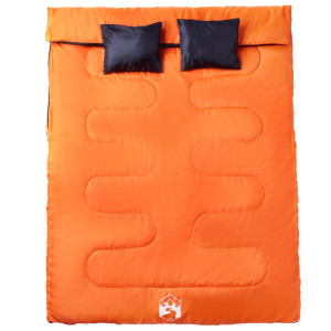 Saco de dormir doble y almohadas camping adultos 3-4 estaciones H
