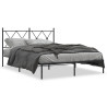 Estructura de cama con cabecero metal negro 135x190 cm 1