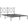 Estrutura de cama com cabeceira 135x190 cm metal preto 2