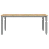 Mesa de comedor Corona madera maciza de pino gris 180x90x75 cm 4