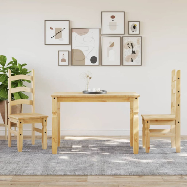 Mesa de comedor Corona madera maciza de pino 112x60x75 cm M 3