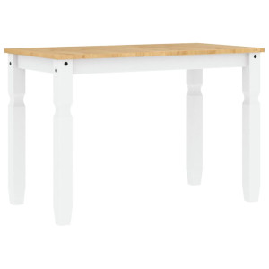 Mesa de comedor Corona madera maciza pino blanco 112x60x75 cm H
