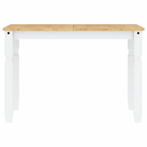 Mesa de jantar Corona 112x60x75 cm madeira pinho maciça branco M 4