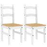 Cadeiras de jantar 2 pcs 40x46x99 cm pinho maciço branco 2