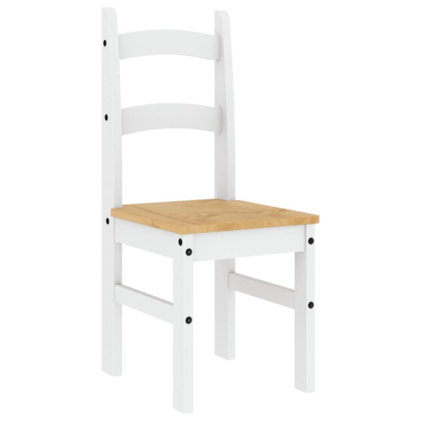 Cadeiras de jantar 2 pcs 40x46x99 cm pinho maciço branco M 5