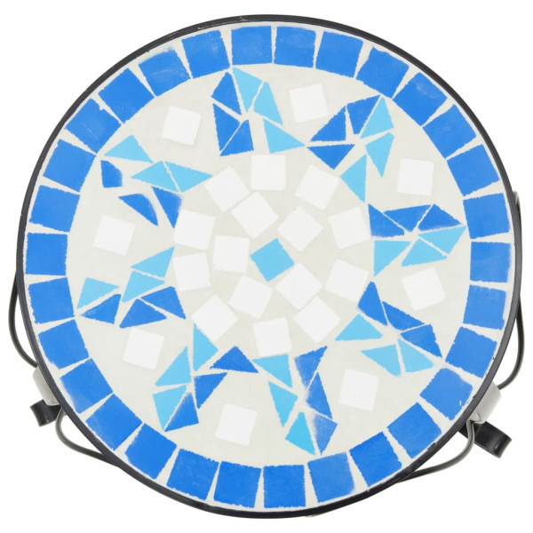 Soportes para plantas 3 uds cerámica azul y blanco M 5