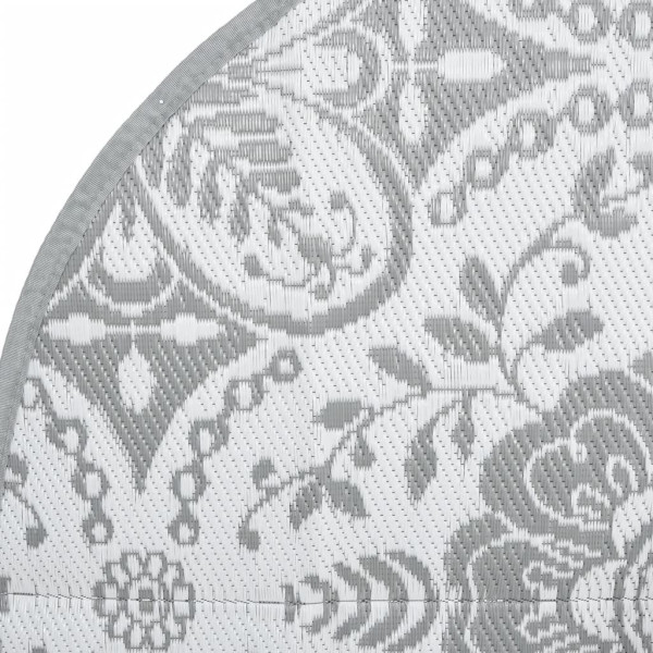Alfombra de exterior PP gris claro Ø160 cm M 4