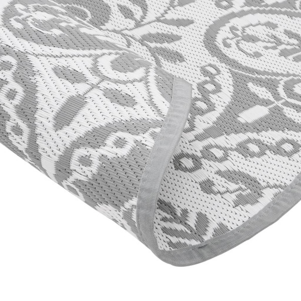 Alfombra de exterior PP gris claro Ø160 cm M 5