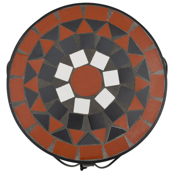 Soportes para plantas 3 uds cerámica terracota y blanco M 5