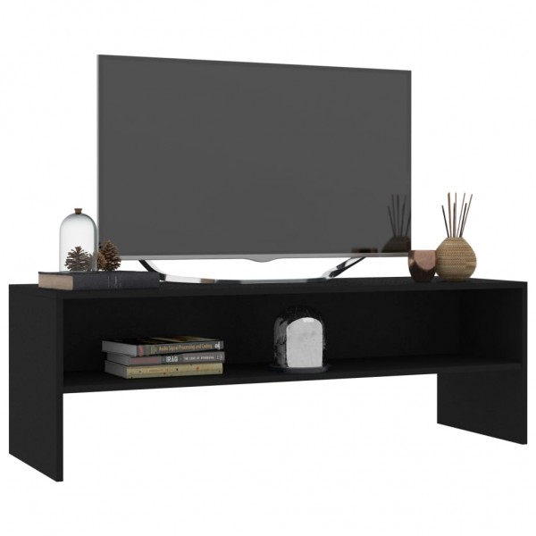 Mueble para TV madera contrachapada negro 120x40x40 cm M 3