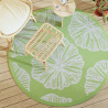 Alfombra de exterior PP verde Ø160 cm 1