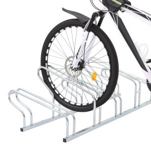Suporte independente para 5 bicicletas aço galvanizado H