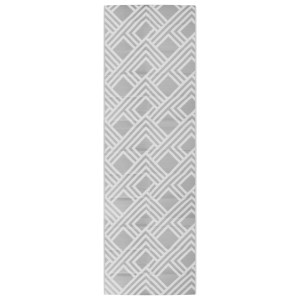 Alfombra de exterior PP gris 80x250 cm H