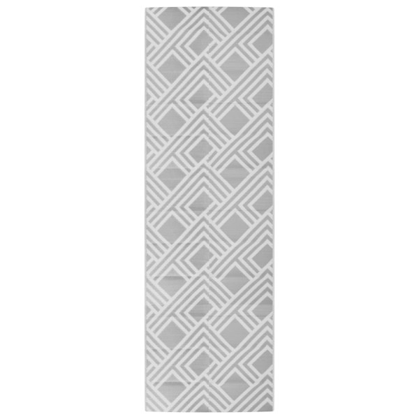 Alfombra de exterior PP gris 80x250 cm M 2