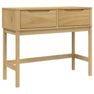Mesa consola FLORO madera maciza de pino marrón 89.5x36.5x73 cm H