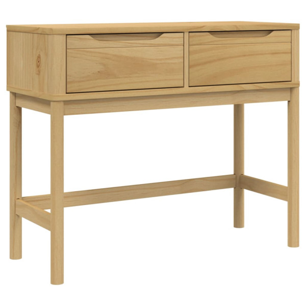 Mesa consola FLORO madera maciza de pino marrón 89.5x36.5x73 cm M 2