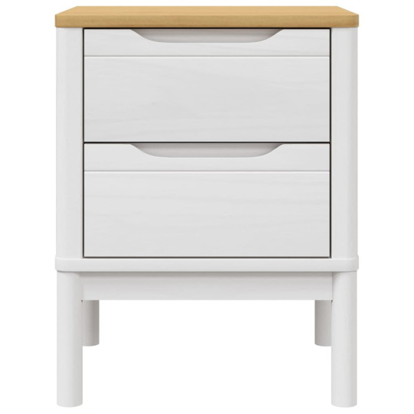 Mesa de cabeceira 45x39x57 cm madeira de pinho maciça branco M 5