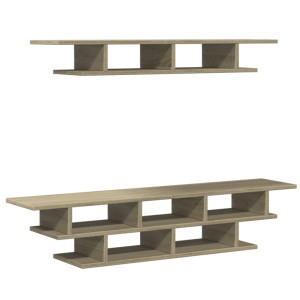 Muebles de TV de pared madera de ingeniería roble Sonoma H