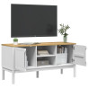 Móvel de TV FLORO 114x43x55 cm madeira de pinho maciça branco 4