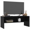 Mueble para TV madera contrachapada negro100x40x40 cm 3