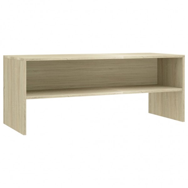 Mueble de TV madera contrachapada color roble 100x40x40cm M 3