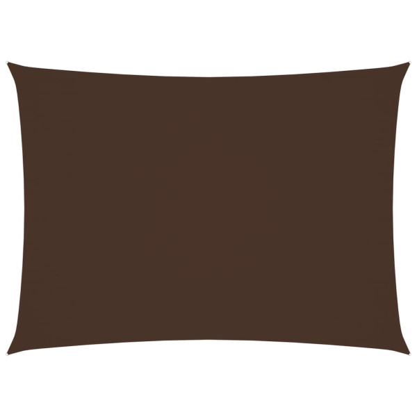 Toldo de vela rectangular tela Oxford marrón 2.5x3.5 m D