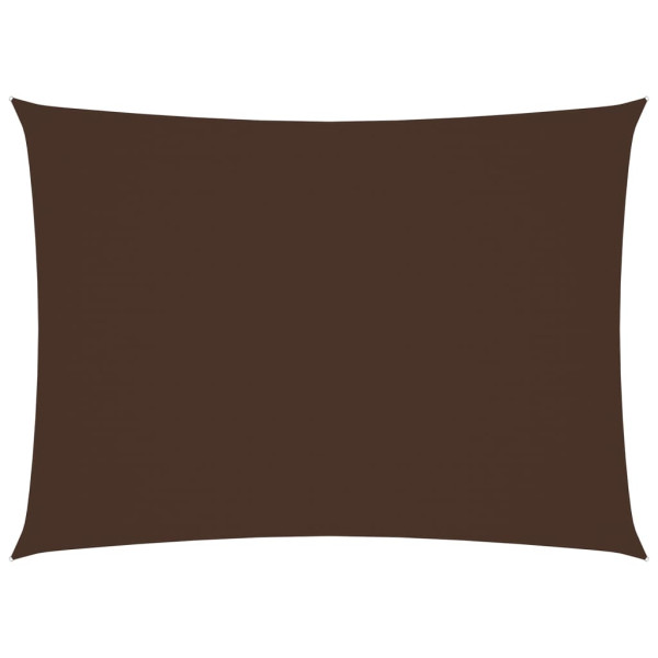 Toldo de vela rectangular tela Oxford marrón 5x6 m D