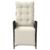 Sillones reclinables jardín con reposapiés 2 uds ratán PE negro 5