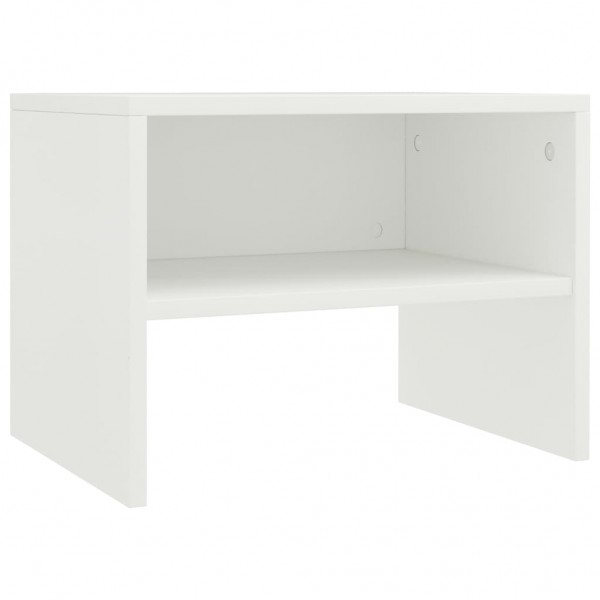 Mesitas de noche 2 uds madera contrachapada blanco 40x30x30 cm M 4