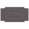 Cabecero de cama acolchado cuero sintético gris 100 cm 4