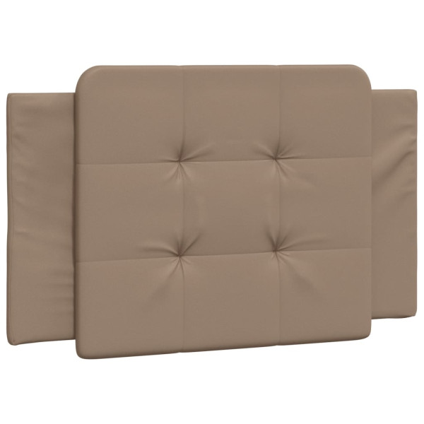 Cabecero de cama acolchado cuero sintético capuchino 80 cm M 2