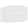 Almofadão de cabeceira 100 cm couro artificial branco 2