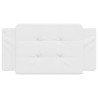 Cabecero de cama acolchado cuero sintético blanco 100 cm 4